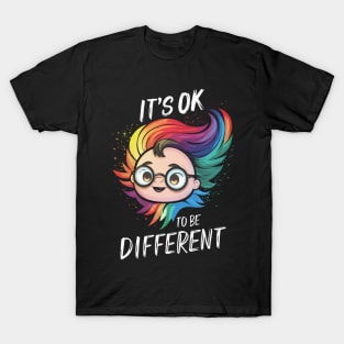 Autism Awareness Massage, It’s OK to be Different T-Shirt